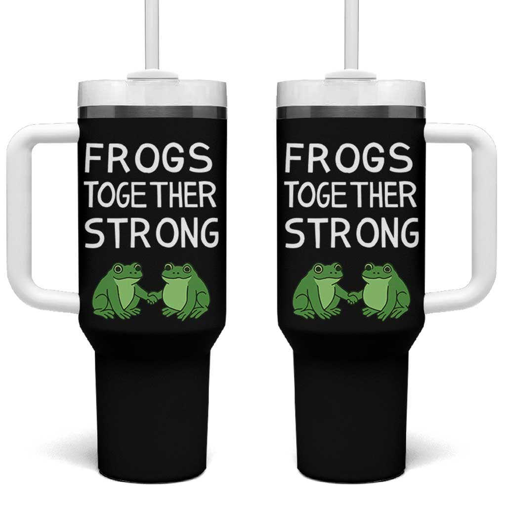 Frogs Together Strong Tumbler With Handle Free Portland Oregon Unity Meme - Wonder Print Shop