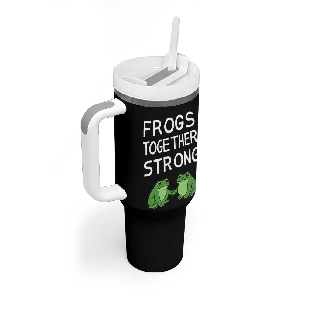 Frogs Together Strong Tumbler With Handle Free Portland Oregon Unity Meme - Wonder Print Shop