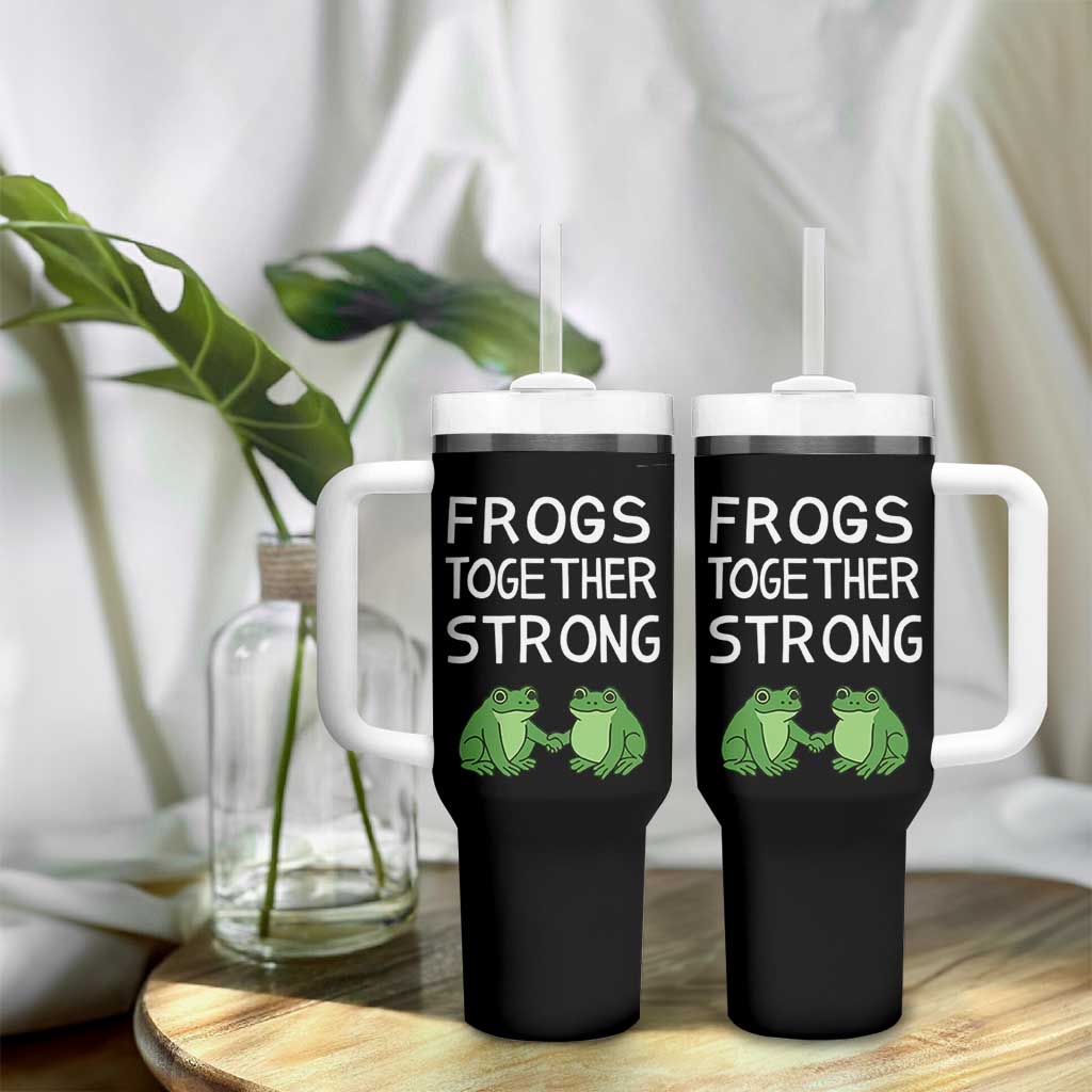 Frogs Together Strong Tumbler With Handle Free Portland Oregon Unity Meme - Wonder Print Shop