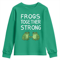 Frogs Together Strong Youth Sweatshirt Free Portland Oregon Unity Meme - Wonder Print Shop