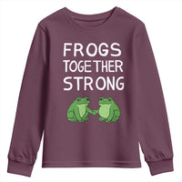 Frogs Together Strong Youth Sweatshirt Free Portland Oregon Unity Meme - Wonder Print Shop