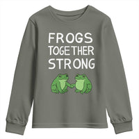 Frogs Together Strong Youth Sweatshirt Free Portland Oregon Unity Meme - Wonder Print Shop
