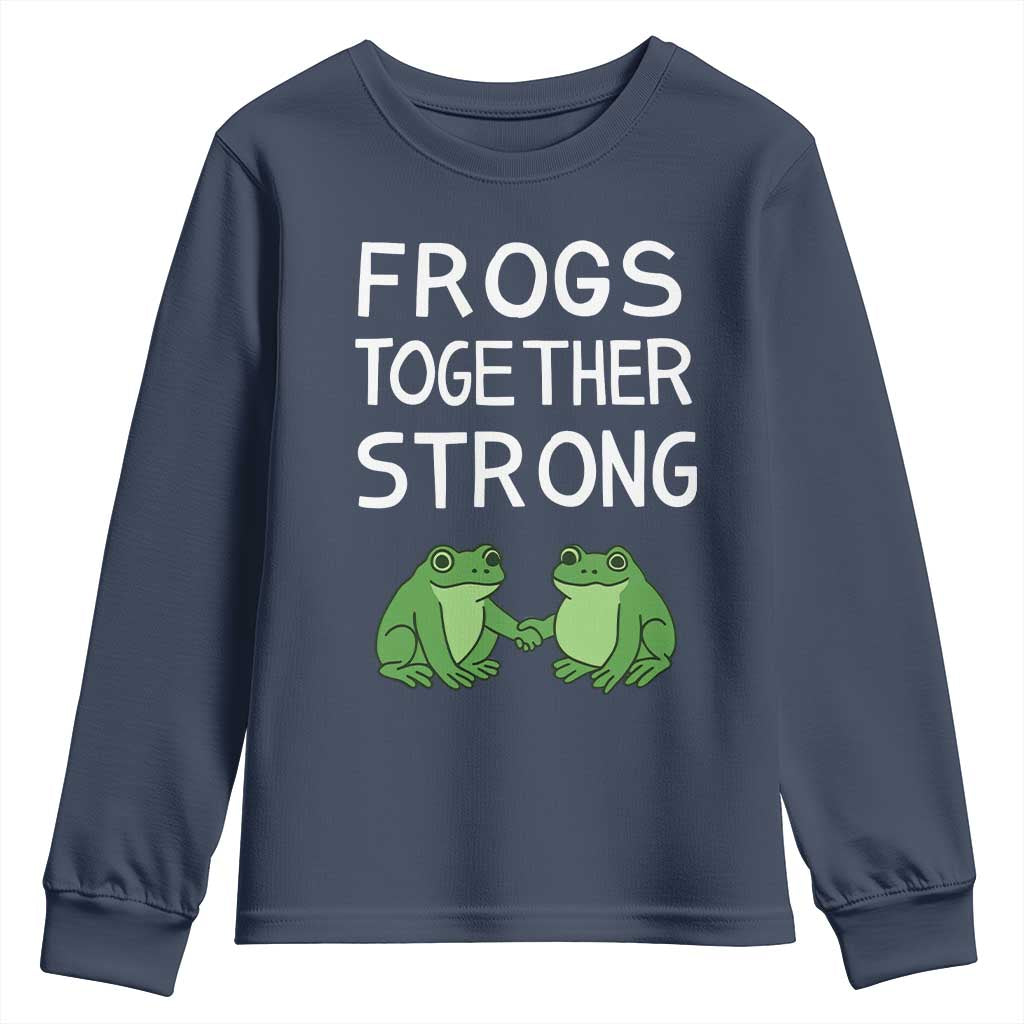 Frogs Together Strong Youth Sweatshirt Free Portland Oregon Unity Meme - Wonder Print Shop