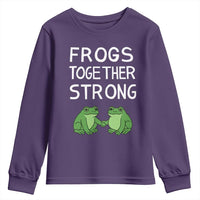 Frogs Together Strong Youth Sweatshirt Free Portland Oregon Unity Meme - Wonder Print Shop