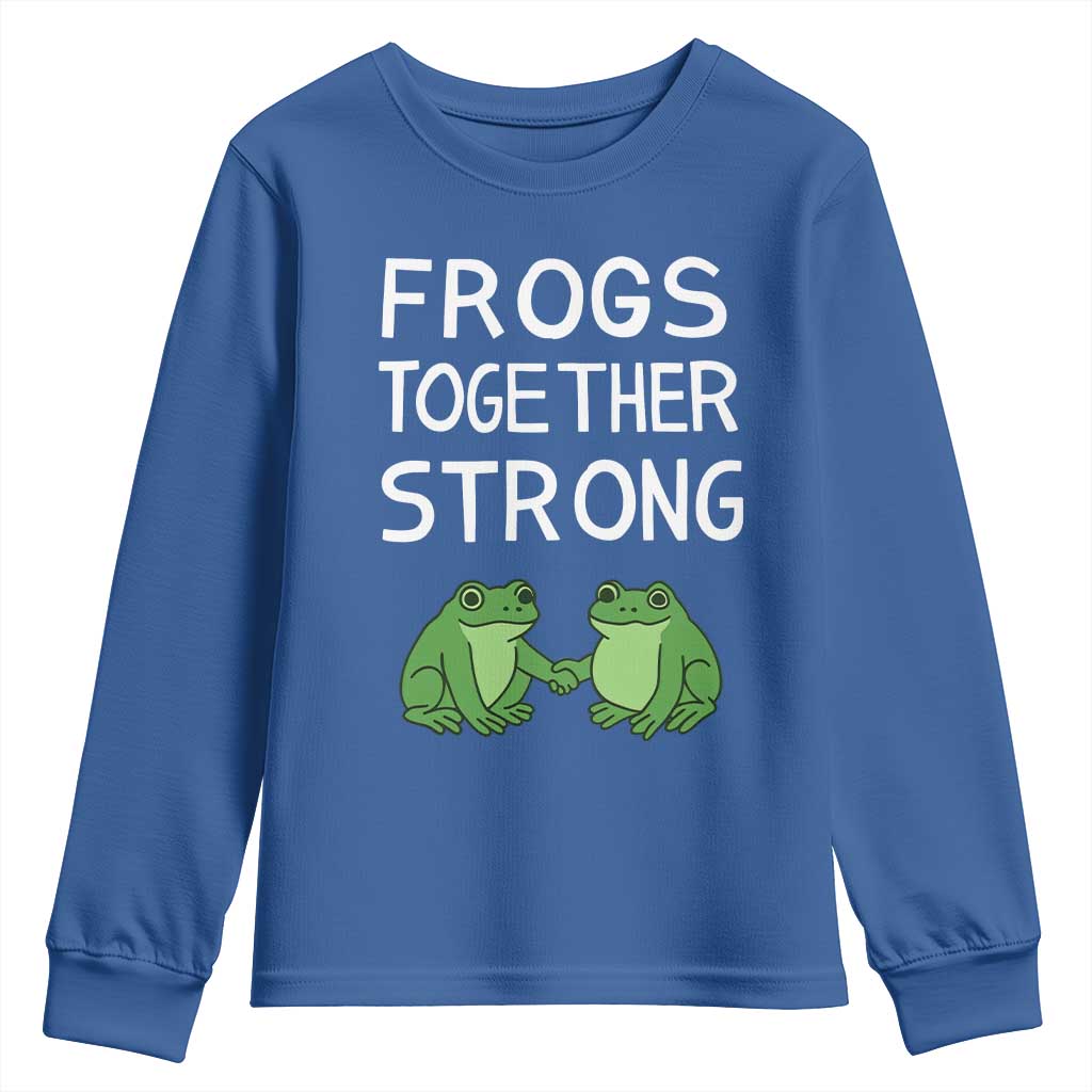 Frogs Together Strong Youth Sweatshirt Free Portland Oregon Unity Meme - Wonder Print Shop