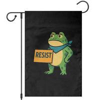 Retro Frog Resist Garden Flag Free Portland Oregon Funny Cartoon Graphic - Wonder Print Shop
