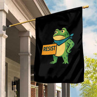 Retro Frog Resist Garden Flag Free Portland Oregon Funny Cartoon Graphic - Wonder Print Shop