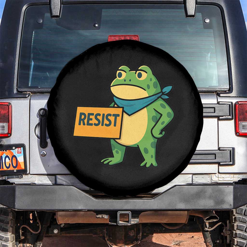 Retro Frog Resist Spare Tire Cover Free Portland Oregon Funny Cartoon Graphic - Wonder Print Shop