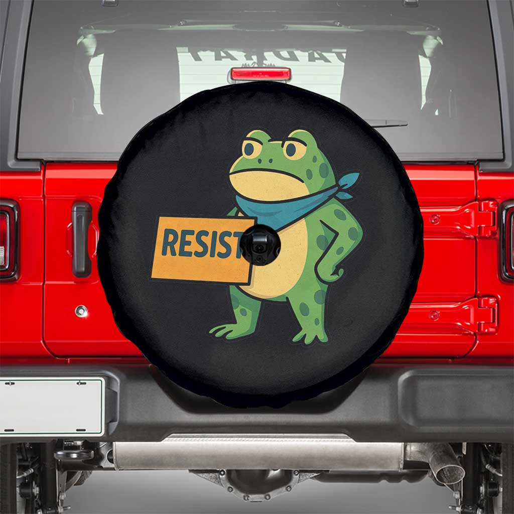 Retro Frog Resist Spare Tire Cover Free Portland Oregon Funny Cartoon Graphic - Wonder Print Shop