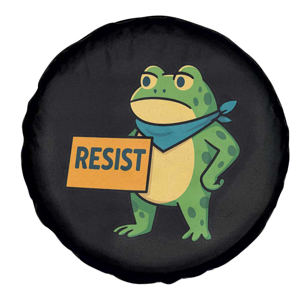 Retro Frog Resist Spare Tire Cover Free Portland Oregon Funny Cartoon Graphic - Wonder Print Shop