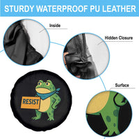 Retro Frog Resist Spare Tire Cover Free Portland Oregon Funny Cartoon Graphic - Wonder Print Shop