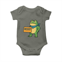 Retro Frog Resist Baby Onesie Free Portland Oregon Funny Cartoon Graphic - Wonder Print Shop