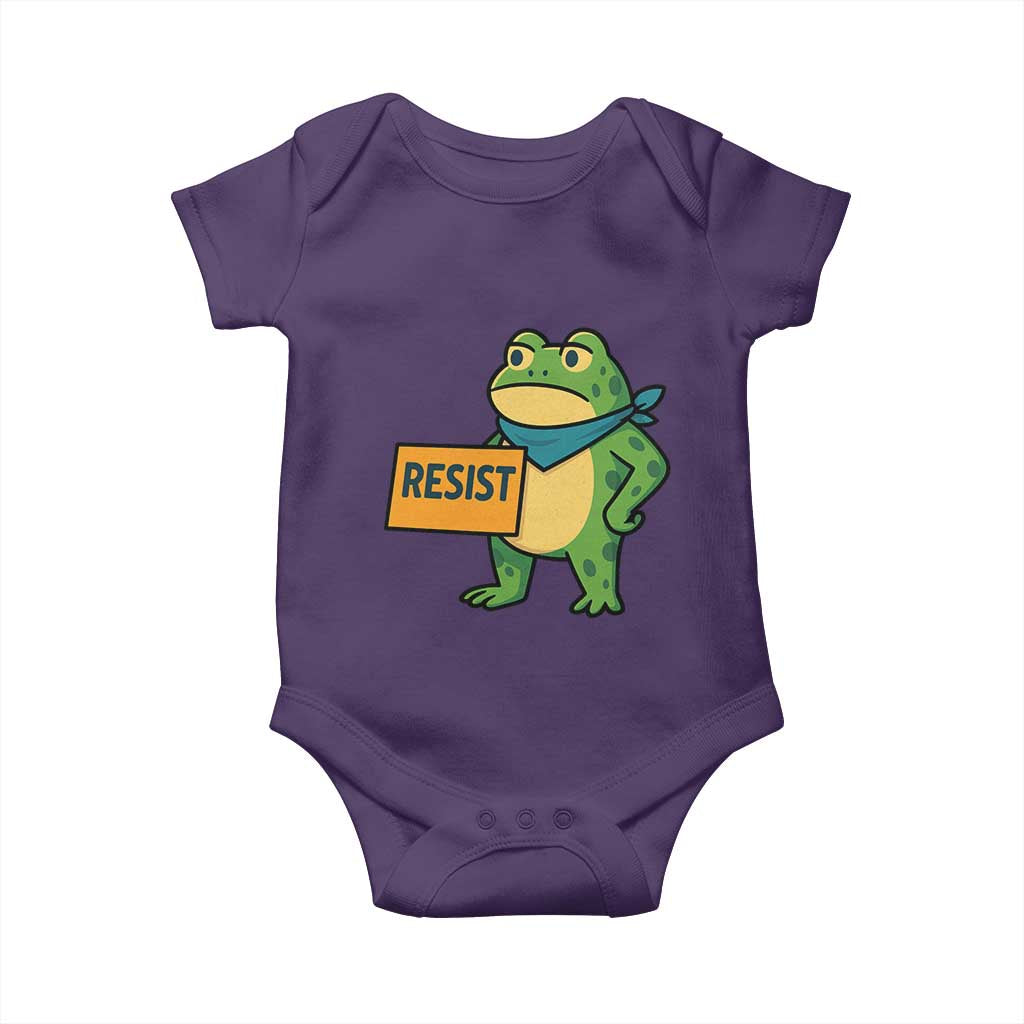 Retro Frog Resist Baby Onesie Free Portland Oregon Funny Cartoon Graphic - Wonder Print Shop