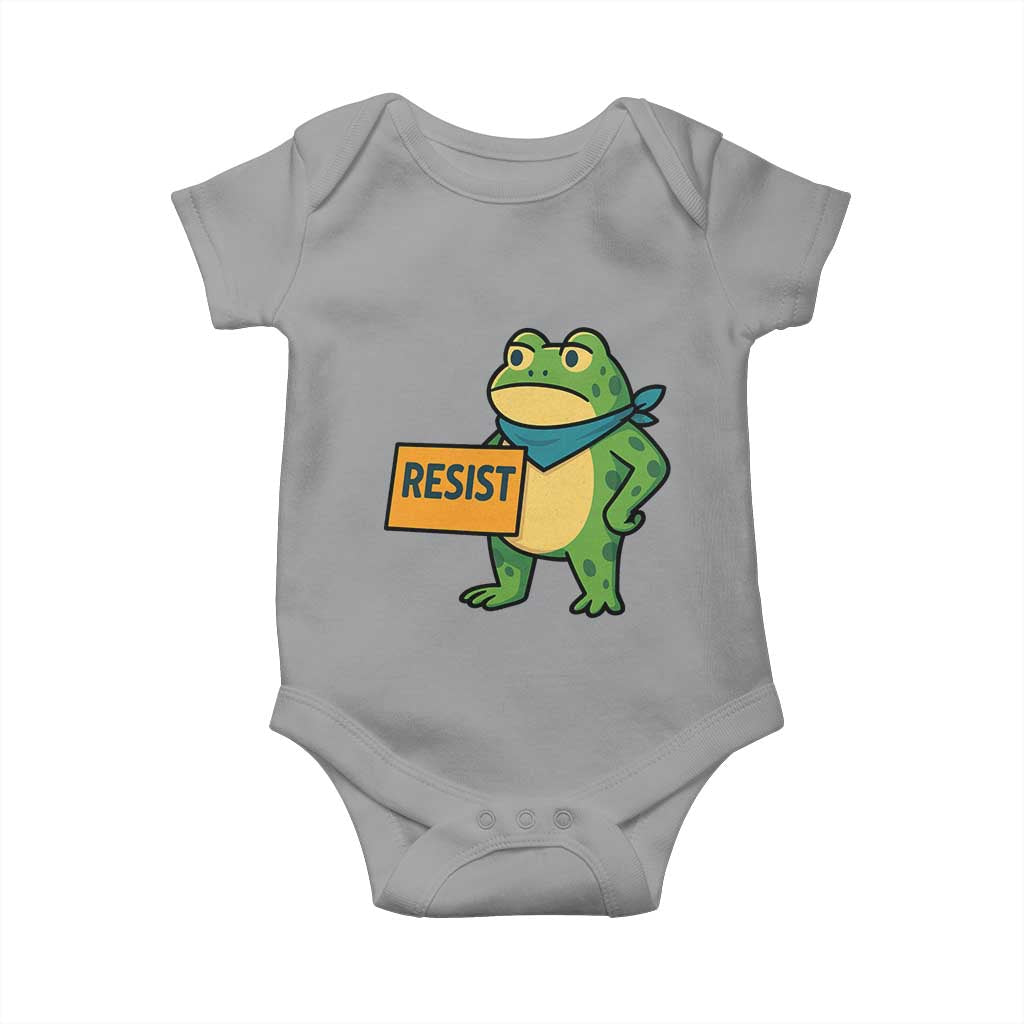 Retro Frog Resist Baby Onesie Free Portland Oregon Funny Cartoon Graphic - Wonder Print Shop
