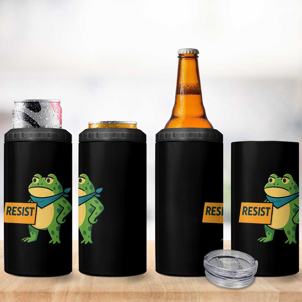 Retro Frog Resist 4 in 1 Can Cooler Tumbler Free Portland Oregon Funny Cartoon Graphic - Wonder Print Shop