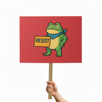 Retro Frog Resist Protest Sign Free Portland Oregon Funny Cartoon Graphic - Wonder Print Shop