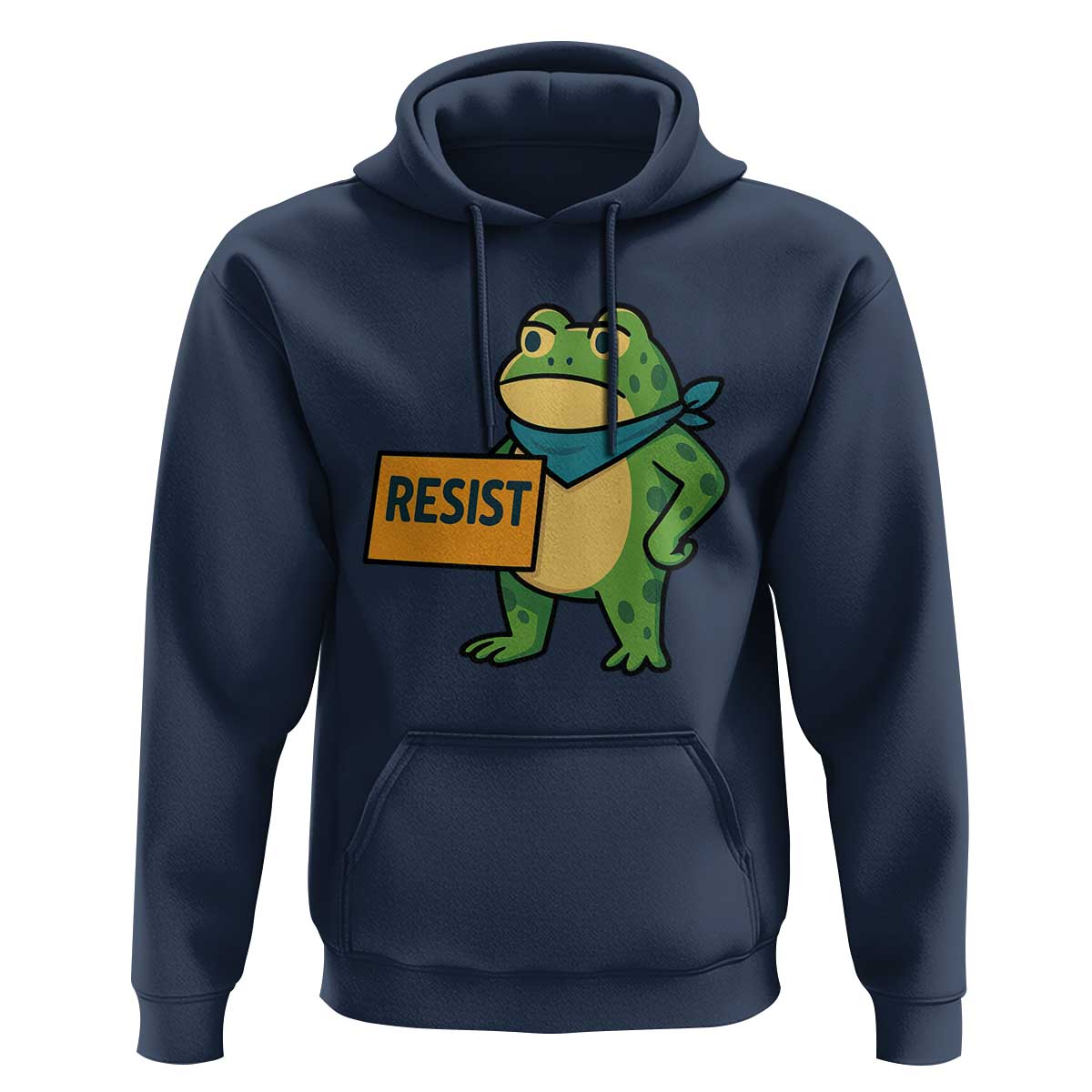 Retro Frog Resist Hoodie Free Portland Oregon Funny Cartoon Graphic - Wonder Print Shop