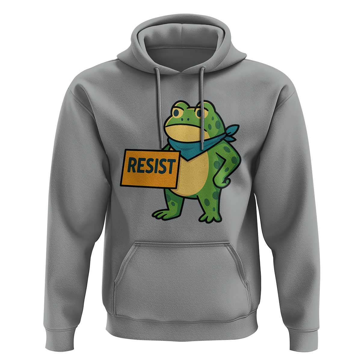 Retro Frog Resist Hoodie Free Portland Oregon Funny Cartoon Graphic - Wonder Print Shop