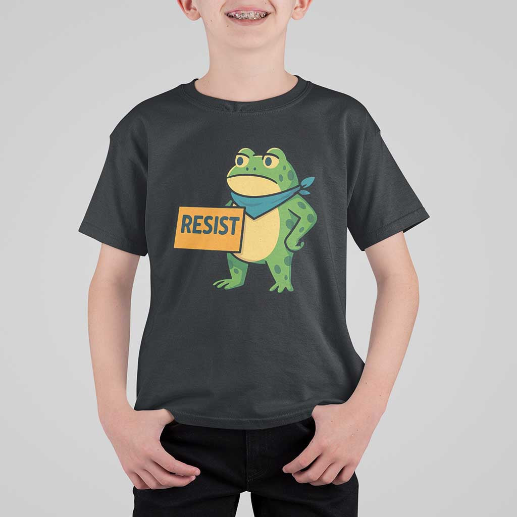 Retro Frog Resist T Shirt For Kid Free Portland Oregon Funny Cartoon Graphic - Wonder Print Shop