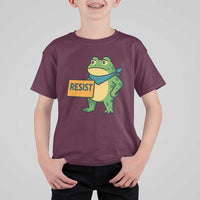 Retro Frog Resist T Shirt For Kid Free Portland Oregon Funny Cartoon Graphic - Wonder Print Shop