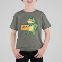 Retro Frog Resist T Shirt For Kid Free Portland Oregon Funny Cartoon Graphic - Wonder Print Shop