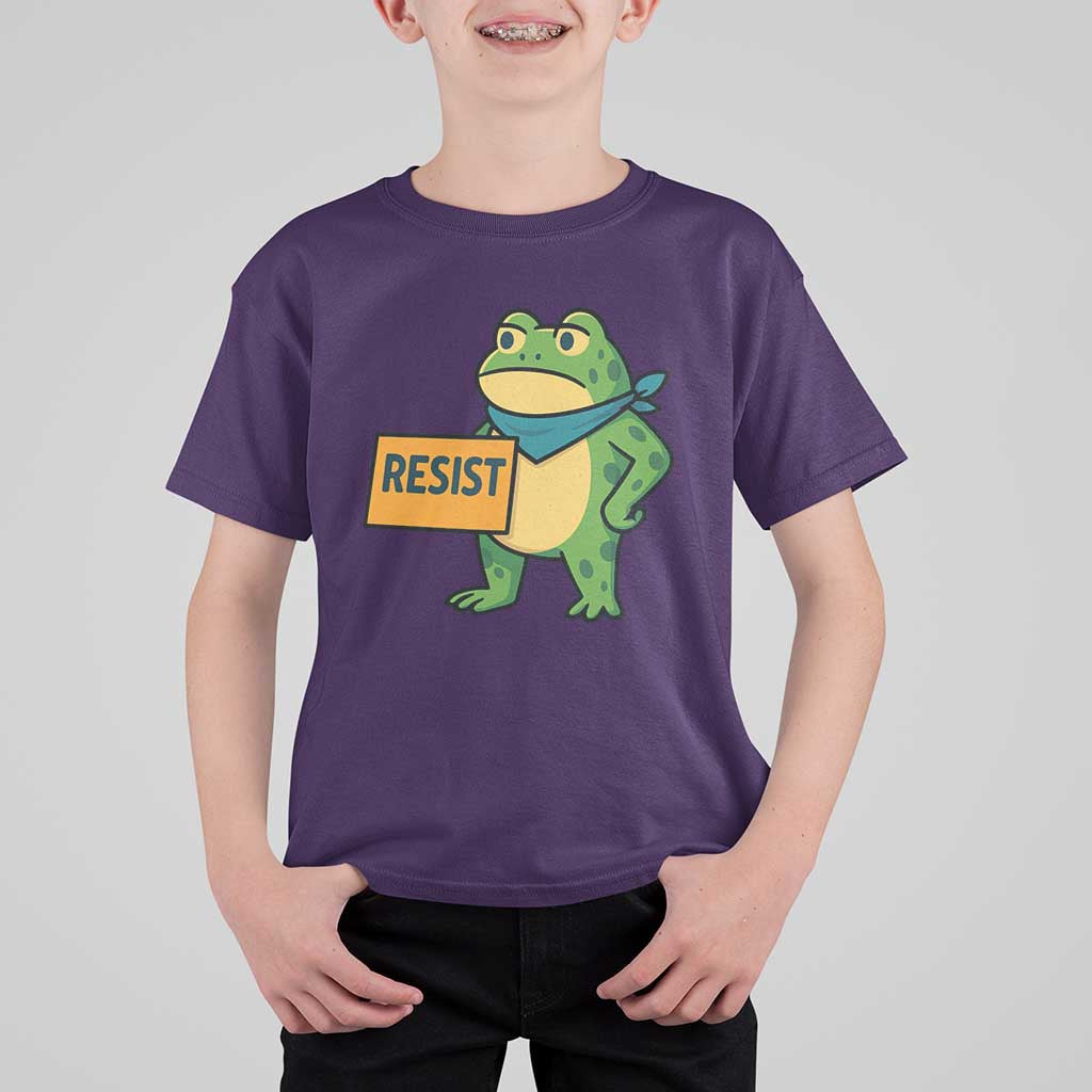 Retro Frog Resist T Shirt For Kid Free Portland Oregon Funny Cartoon Graphic - Wonder Print Shop