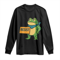 Retro Frog Resist Long Sleeve Shirt Free Portland Oregon Funny Cartoon Graphic - Wonder Print Shop