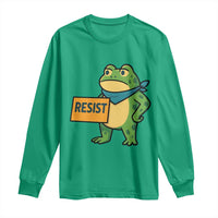 Retro Frog Resist Long Sleeve Shirt Free Portland Oregon Funny Cartoon Graphic - Wonder Print Shop