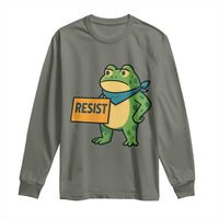 Retro Frog Resist Long Sleeve Shirt Free Portland Oregon Funny Cartoon Graphic - Wonder Print Shop
