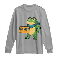 Retro Frog Resist Long Sleeve Shirt Free Portland Oregon Funny Cartoon Graphic - Wonder Print Shop
