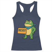 Retro Frog Resist Racerback Tank Top Free Portland Oregon Funny Cartoon Graphic - Wonder Print Shop
