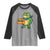 Retro Frog Resist Raglan Shirt Free Portland Oregon Funny Cartoon Graphic - Wonder Print Shop