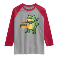 Retro Frog Resist Raglan Shirt Free Portland Oregon Funny Cartoon Graphic - Wonder Print Shop
