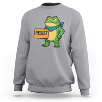 Retro Frog Resist Sweatshirt Free Portland Oregon Funny Cartoon Graphic - Wonder Print Shop