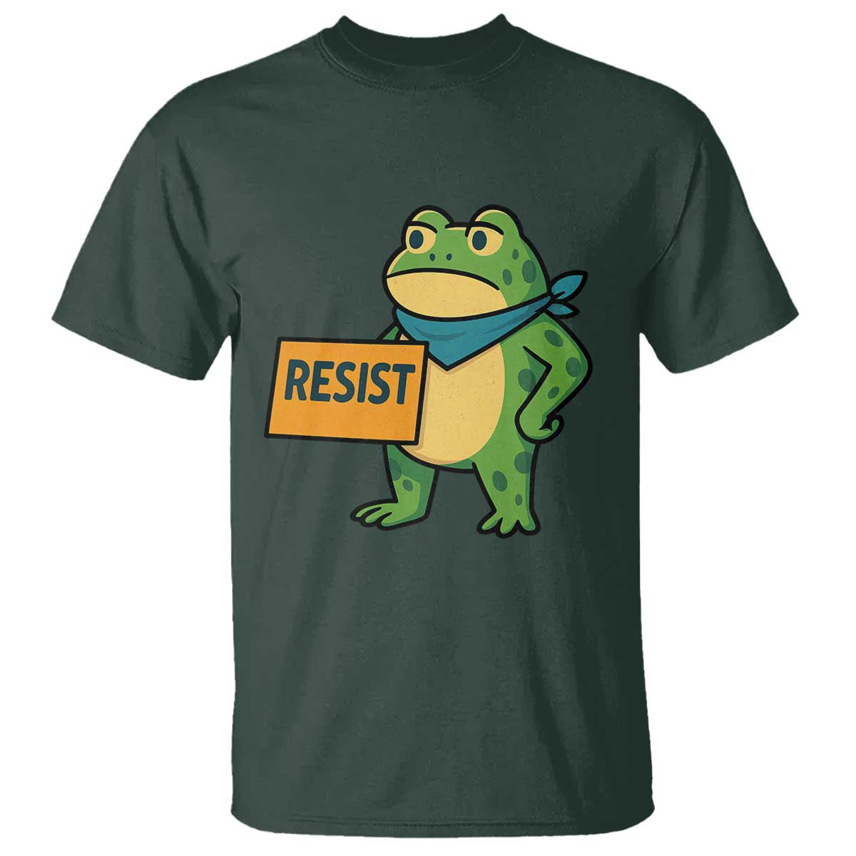 Retro Frog Resist T Shirt Free Portland Oregon Funny Cartoon Graphic - Wonder Print Shop