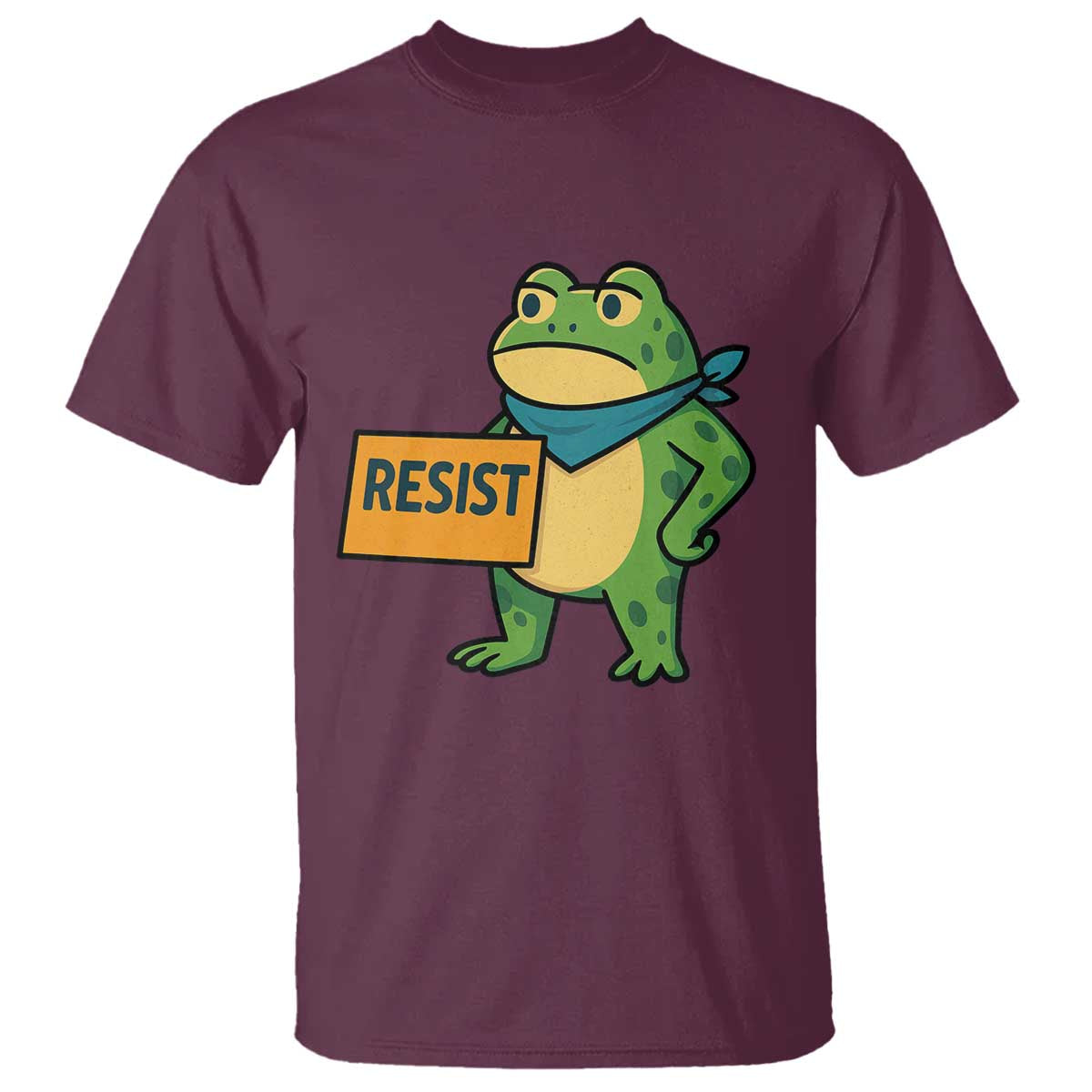 Retro Frog Resist T Shirt Free Portland Oregon Funny Cartoon Graphic - Wonder Print Shop