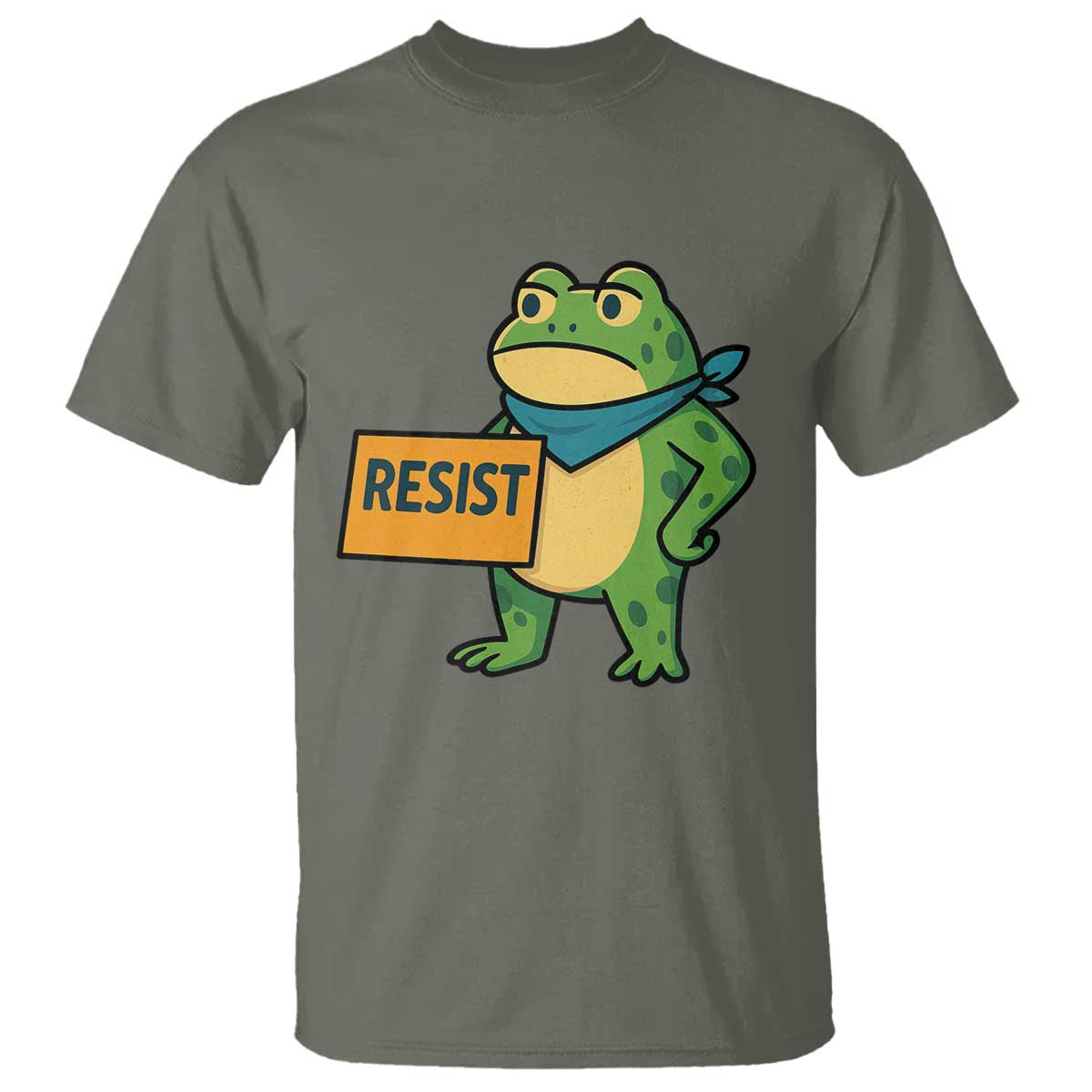 Retro Frog Resist T Shirt Free Portland Oregon Funny Cartoon Graphic - Wonder Print Shop