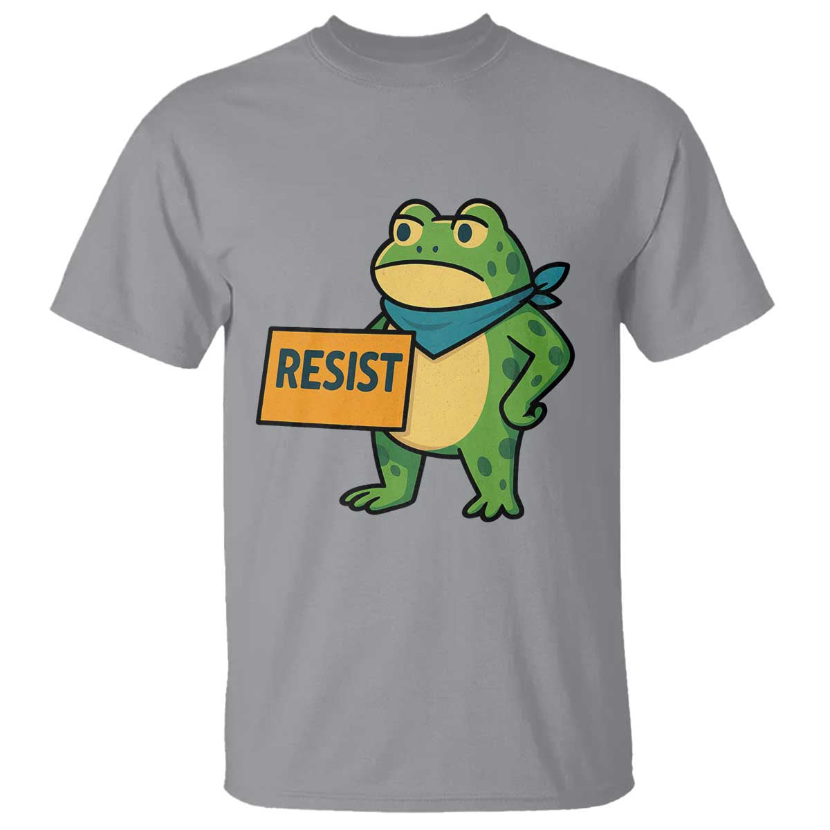 Retro Frog Resist T Shirt Free Portland Oregon Funny Cartoon Graphic - Wonder Print Shop