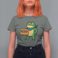 Retro Frog Resist T Shirt For Women Free Portland Oregon Funny Cartoon Graphic - Wonder Print Shop