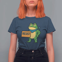 Retro Frog Resist T Shirt For Women Free Portland Oregon Funny Cartoon Graphic - Wonder Print Shop