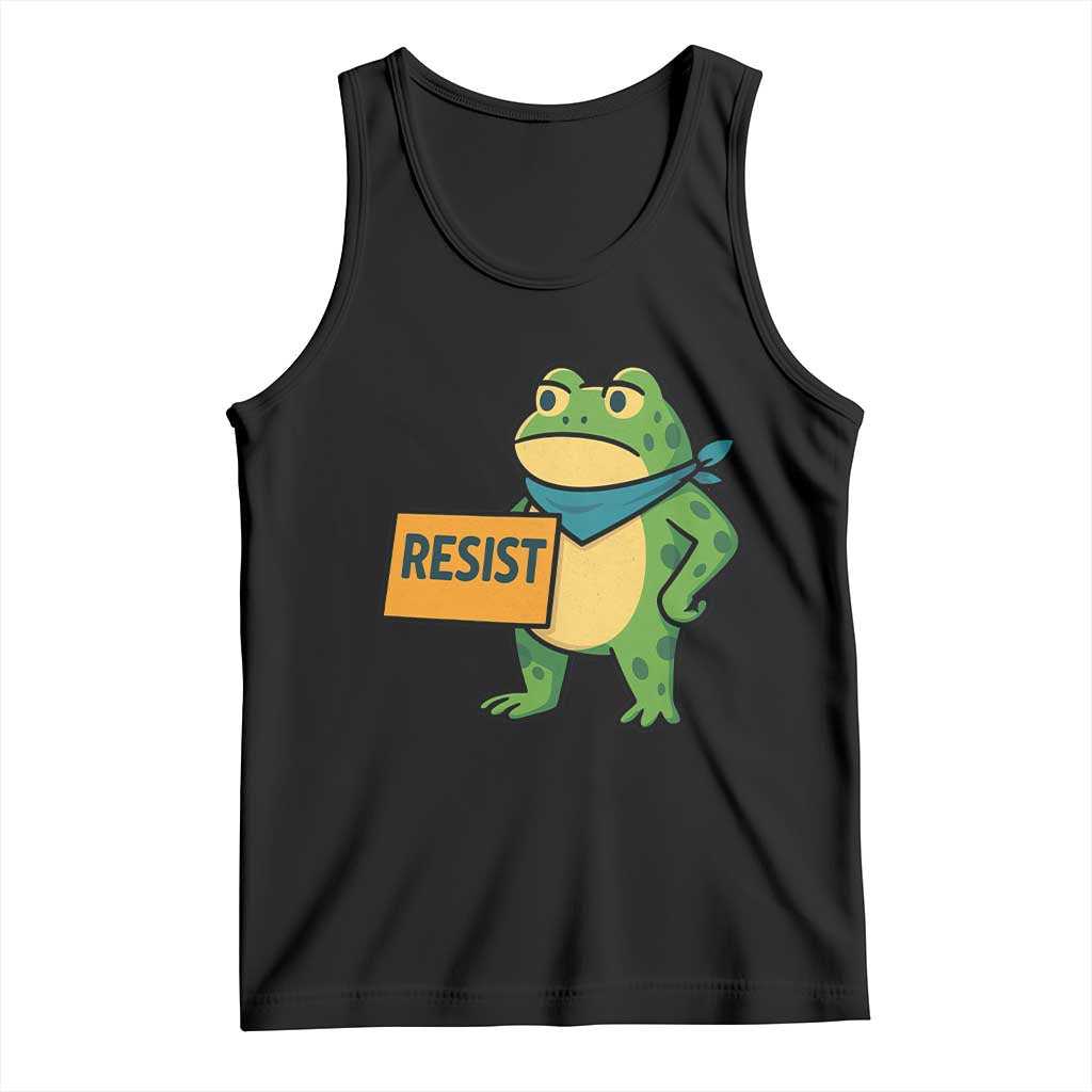 Retro Frog Resist Tank Top Free Portland Oregon Funny Cartoon Graphic - Wonder Print Shop