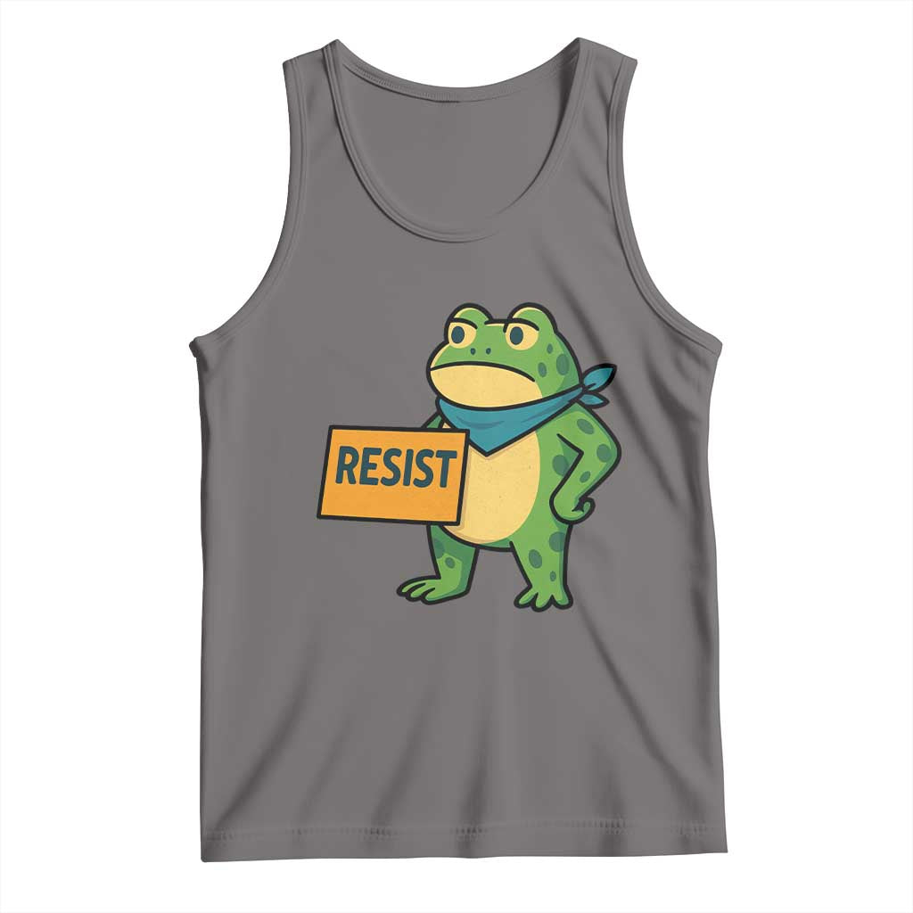 Retro Frog Resist Tank Top Free Portland Oregon Funny Cartoon Graphic - Wonder Print Shop