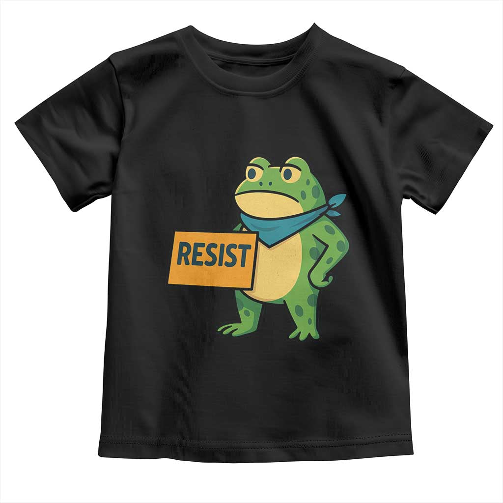 Retro Frog Resist Toddler T Shirt Free Portland Oregon Funny Cartoon Graphic - Wonder Print Shop