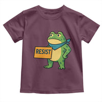 Retro Frog Resist Toddler T Shirt Free Portland Oregon Funny Cartoon Graphic - Wonder Print Shop