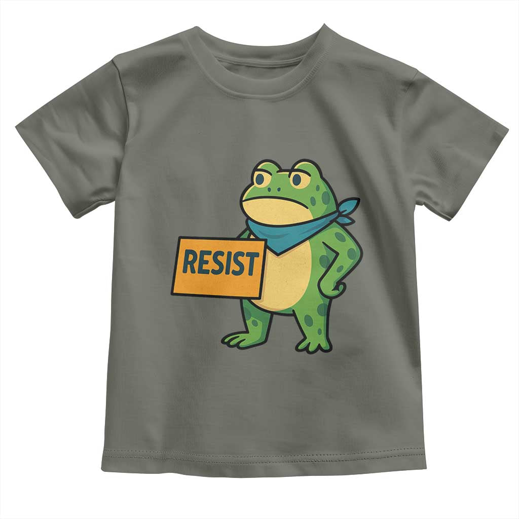 Retro Frog Resist Toddler T Shirt Free Portland Oregon Funny Cartoon Graphic - Wonder Print Shop