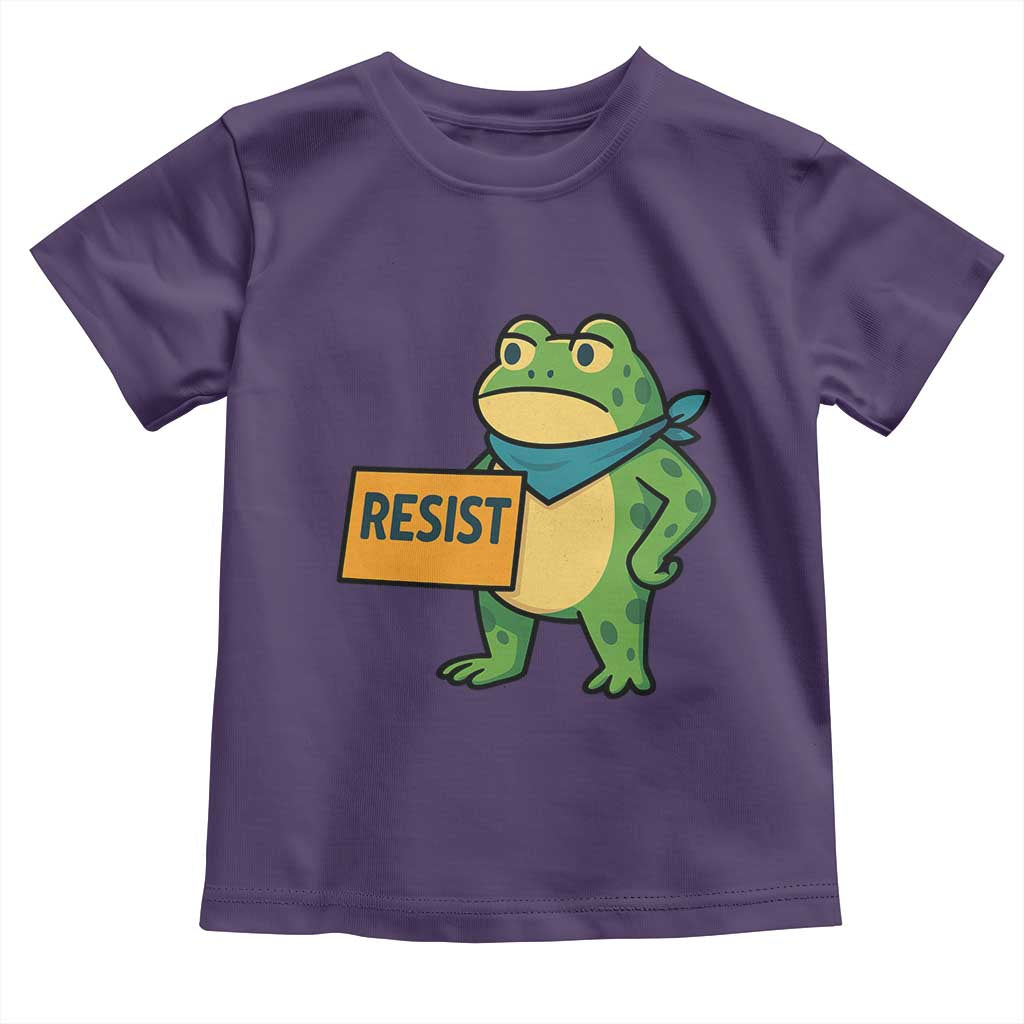 Retro Frog Resist Toddler T Shirt Free Portland Oregon Funny Cartoon Graphic - Wonder Print Shop