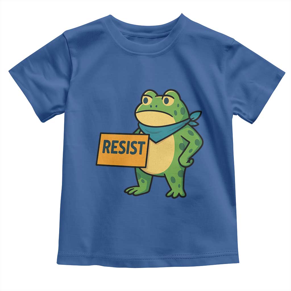 Retro Frog Resist Toddler T Shirt Free Portland Oregon Funny Cartoon Graphic - Wonder Print Shop