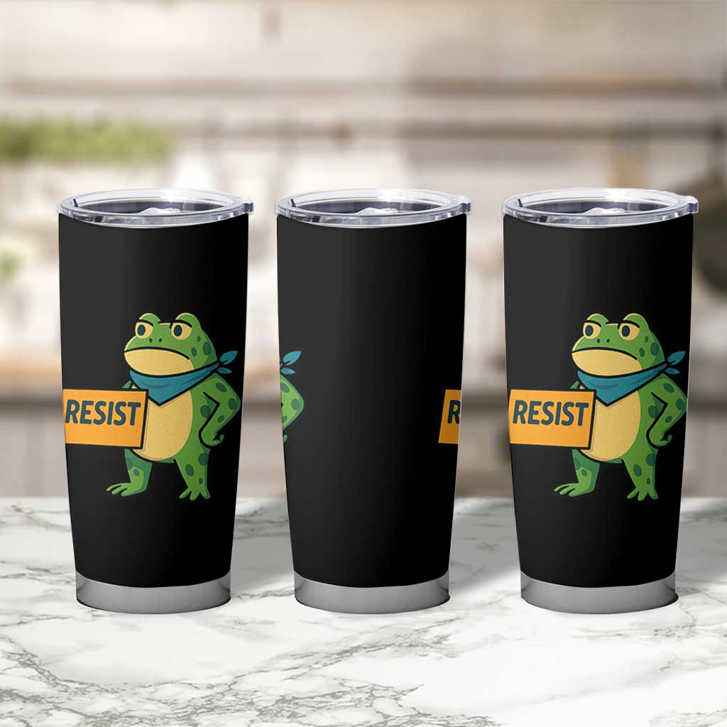 Retro Frog Resist Tumbler Cup Free Portland Oregon Funny Cartoon Graphic - Wonder Print Shop
