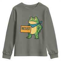 Retro Frog Resist Youth Sweatshirt Free Portland Oregon Funny Cartoon Graphic - Wonder Print Shop