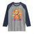 Retro Free Portland Patriotic Raglan Shirt Oregon Freedom Trippy 70s Mushroom Graphic - Wonder Print Shop